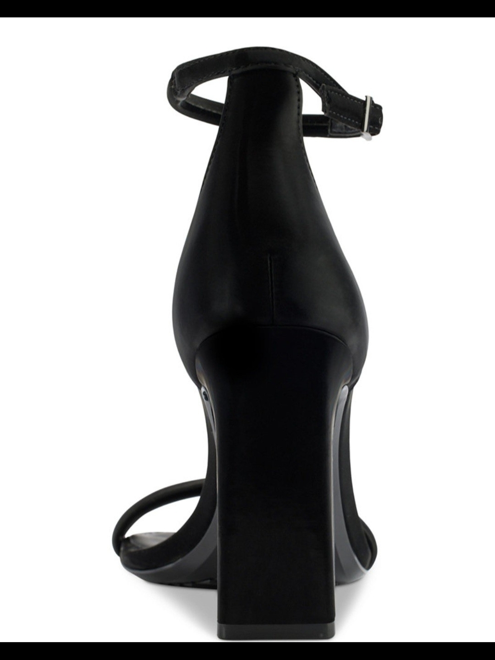 DKNY Black Waylin Ankle-Strap Block Heel Sandal - Picture 3 of 4